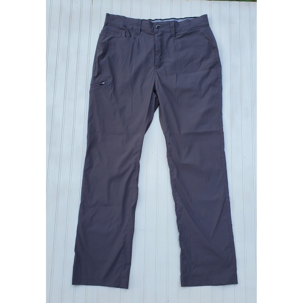 Orvis Mens Tech Pants 34x30 Charcoal Gray Water Repellent Stretch Outdoors Hike